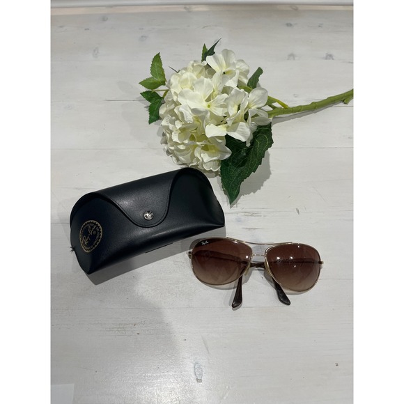 Ray Ban Accessories - Ray Ban RB3293 001/13‎ Aviator Sunglasses Brown Gradient Lenses Gold Frame